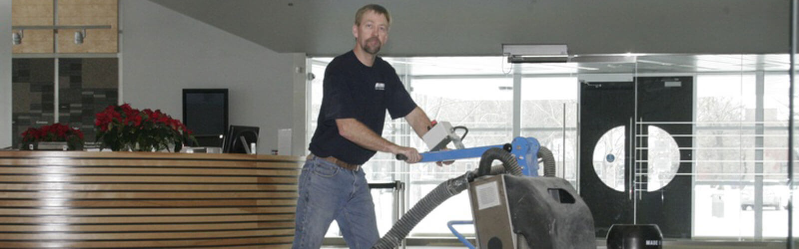 Man Polishing Floor